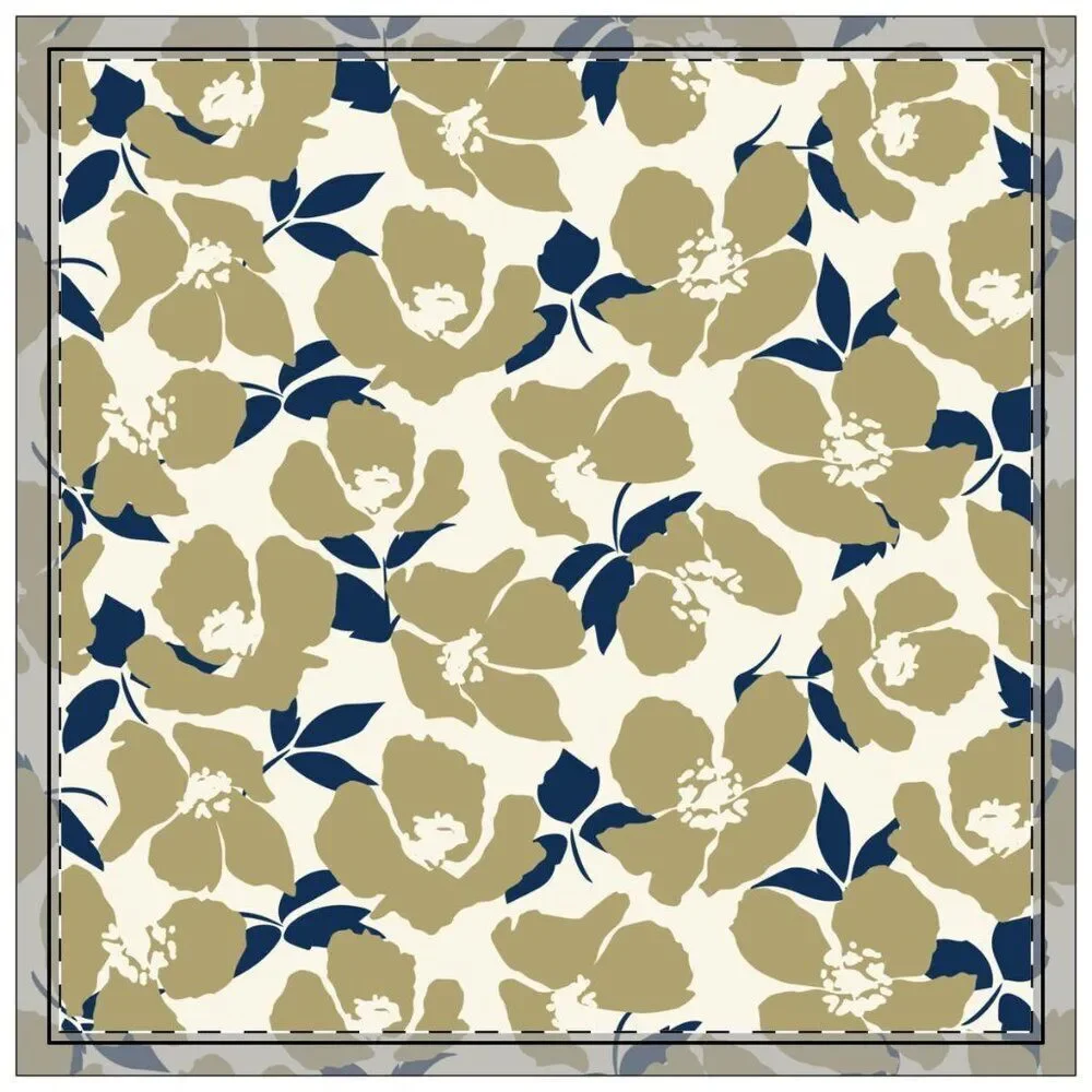 NWT Porter Anna- Navy & Gold  Cotton Napkin 4-set, Poppy
